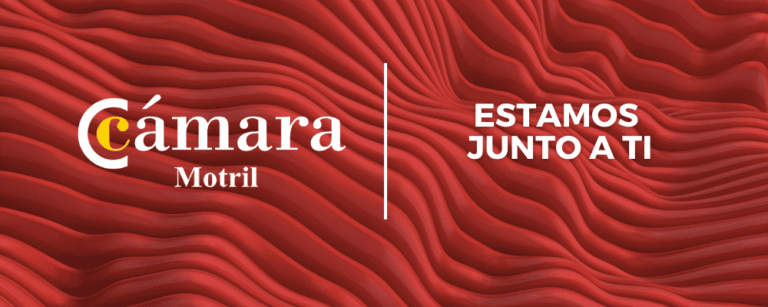 Banner con el texto "Junto a ti" con el logo de la Cámara de Comercio de Motril