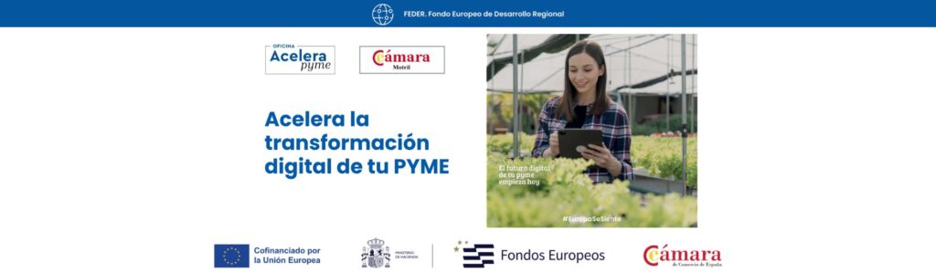 Banner Acelera Pyme de la Cámara de Comercio de Motril